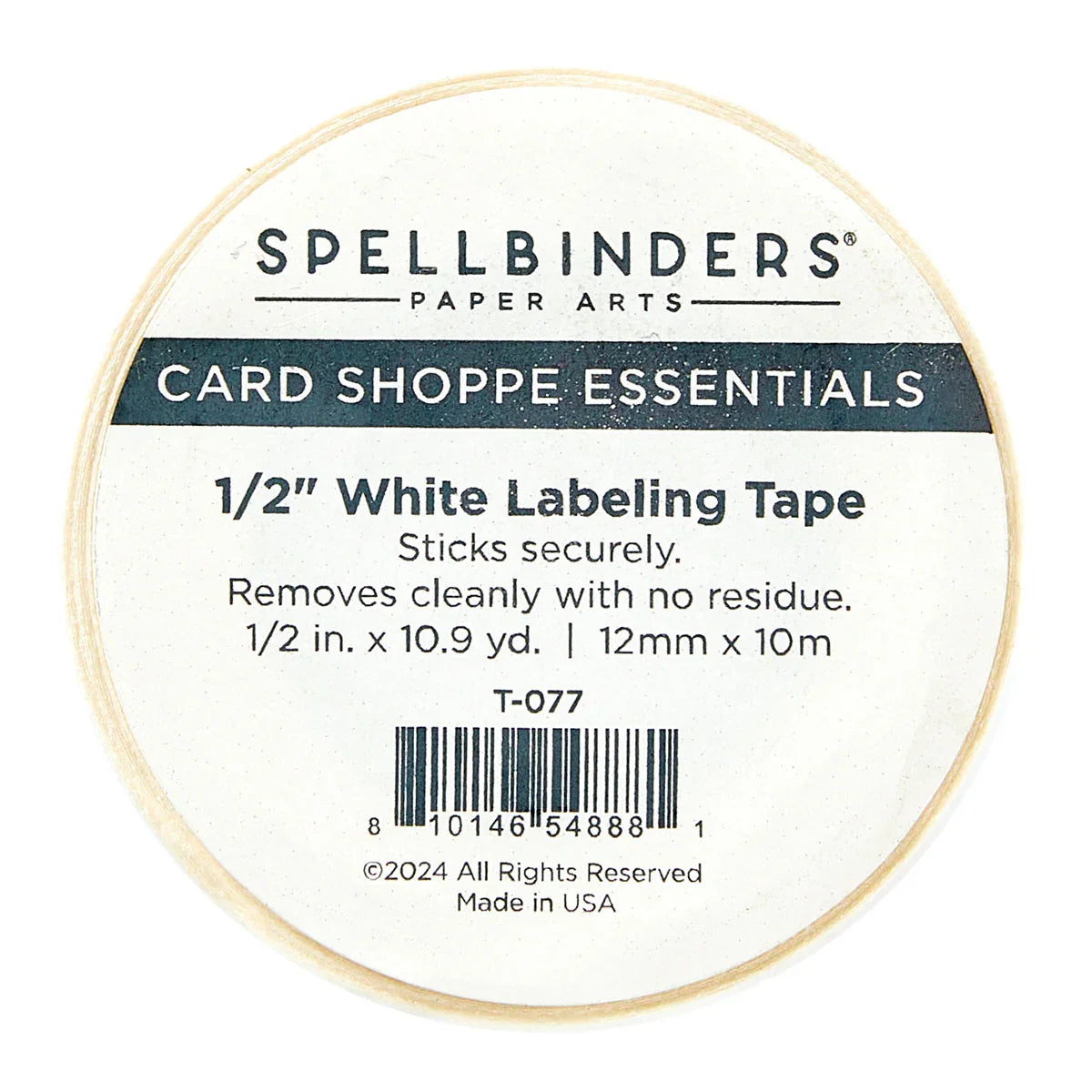 Spellbinders Labeling Tape 1/2"-White