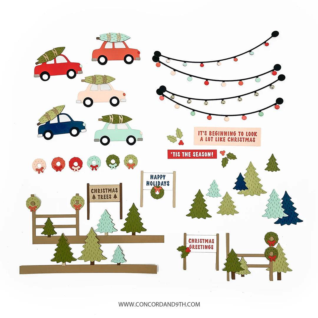 Concord & 9th - Accordion Tree Farm Stamp & Die Bundle