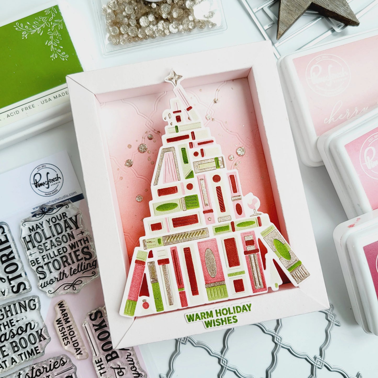 Pinkfresh - Interlaced Quatrefoil Press Plate & Die Bundle