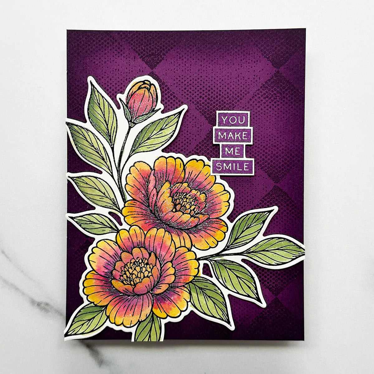 Simon Hurley - Sketched Peonies Stamp & Die Bundle
