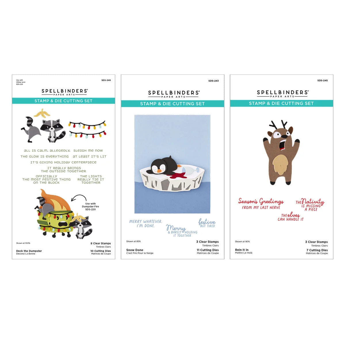 Spellbinders - Merry Mayhem Stamp & Die I Want It All Bundle