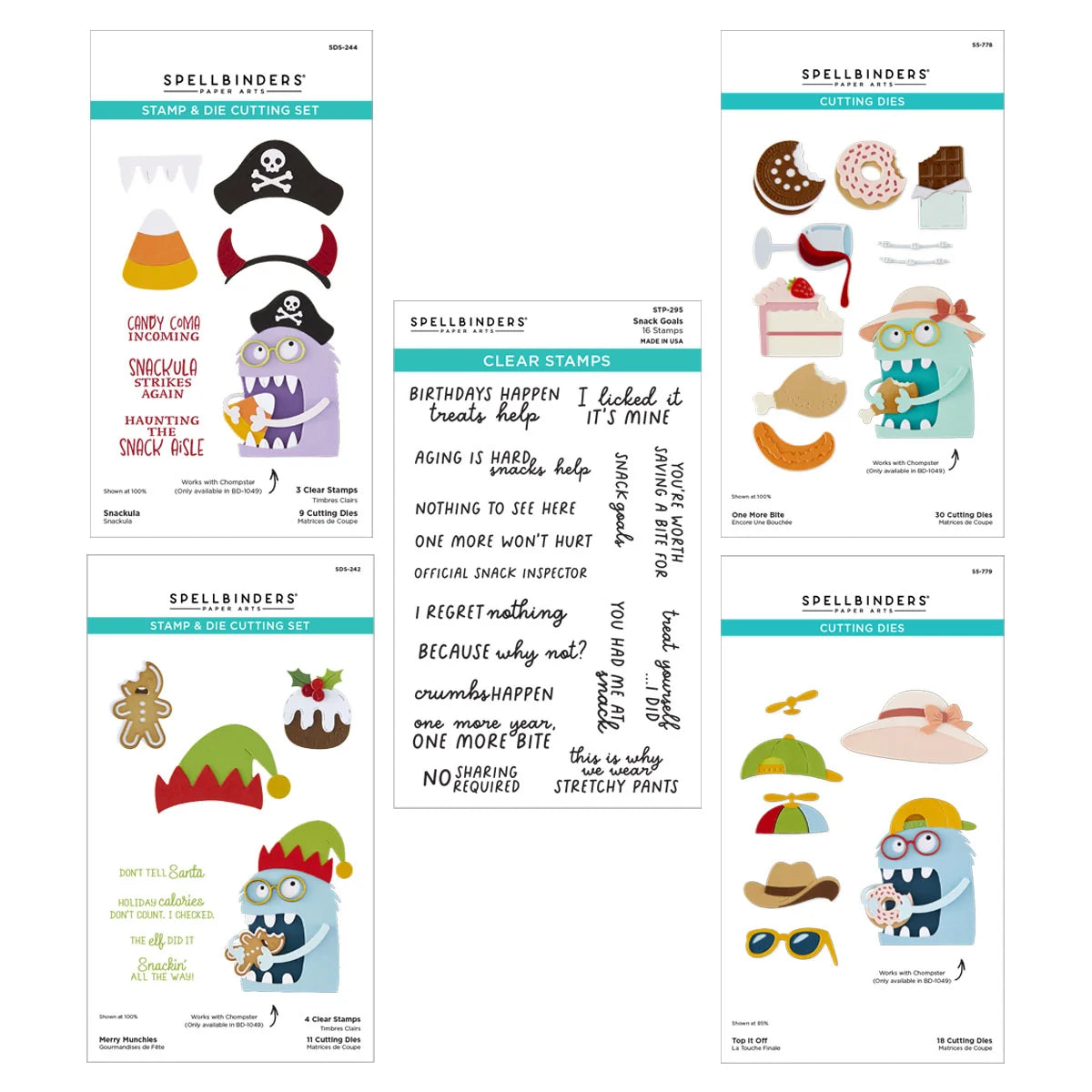Spellbinders - Snack Goals I Want It All! Bundle
