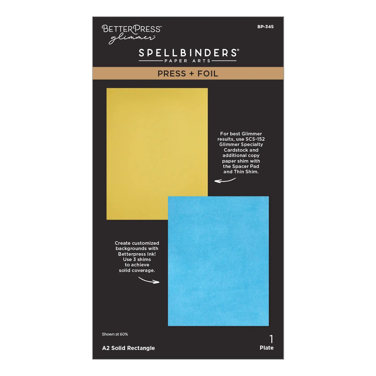 Spellbinders - A2 Solid Rectangle Press + Foil Plate