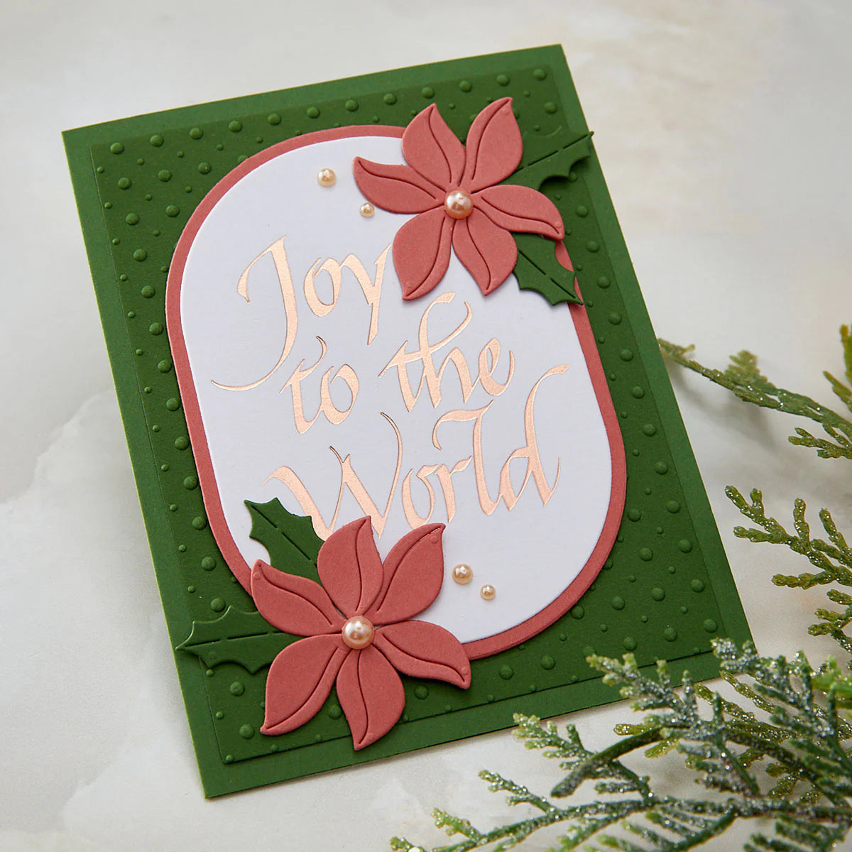 Spellbinders - Upright Italic Joy to the World Press + Foil Plate