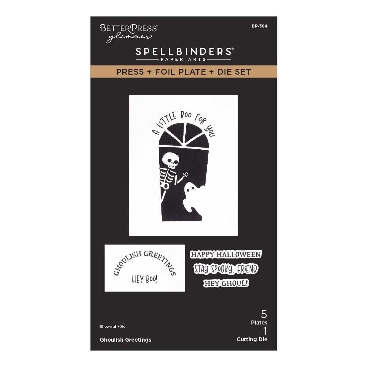 Spellbinders - Ghoulish Greetings Press + Foil Plate & Die Bundle