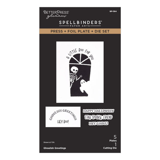 Spellbinders - Ghoulish Greetings Press + Foil Plate & Die Bundle