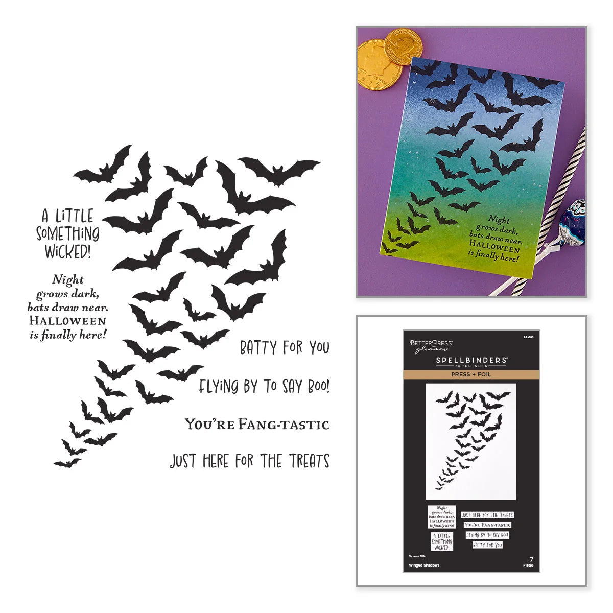 Spellbinders - Winged Shadows Press + Foil Plate