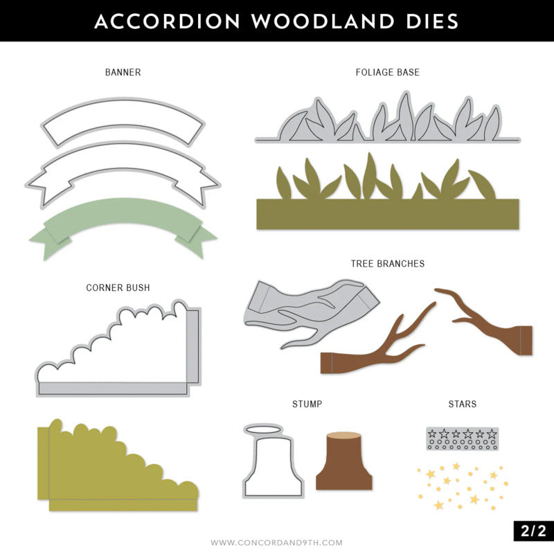 Concord & 9th - Accordion Woodland Die Set