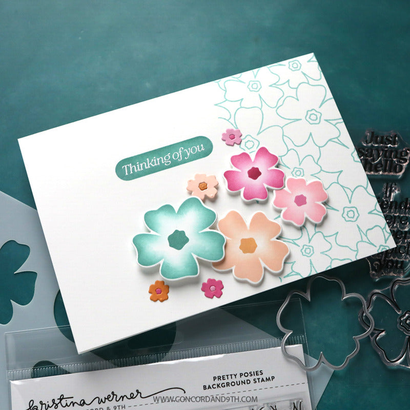 Concord & 9th - Pretty Posies Background Stamp by Kristina Werner