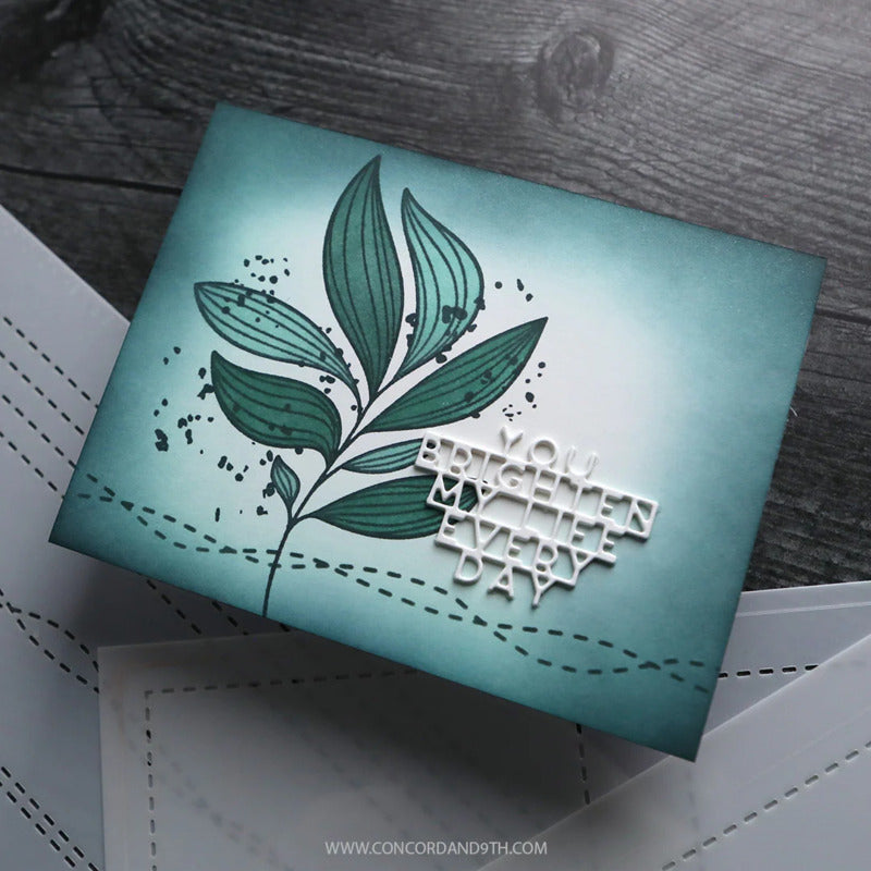 Concord & 9th - Long Line Leaves Stamp & Die Bundle by Kristina Werner