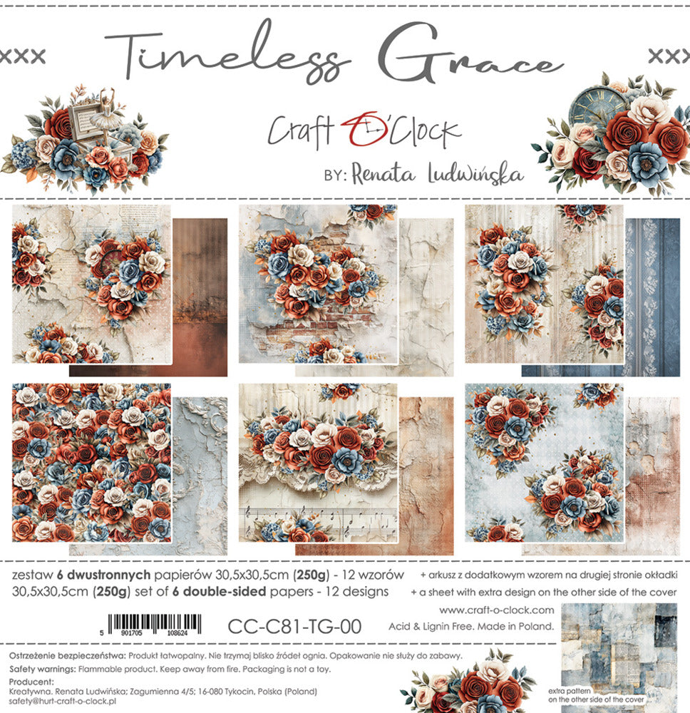 Craft O'Clock - Timeless Grace - 12x12 Paper Pad