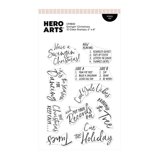 Hero Arts - Swingin' Christmas Stamp Set