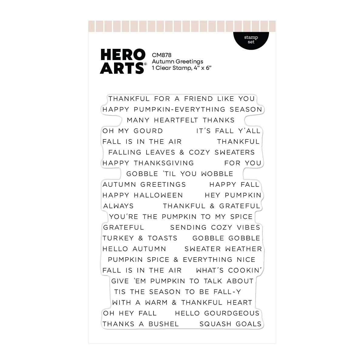 Hero Arts - Autumn Greetings Stamp Set