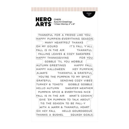 Hero Arts - Autumn Greetings Stamp Set
