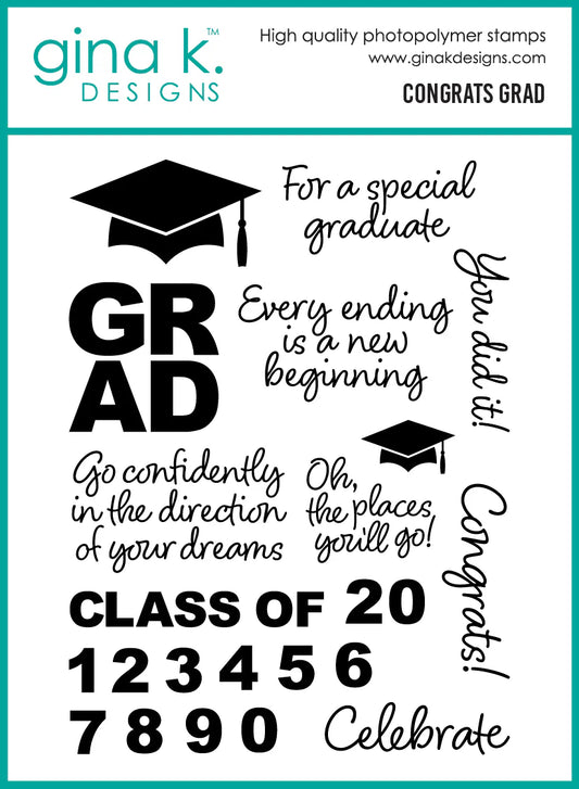 Gina K. - Congrats Grad Stamp & Die Bundle