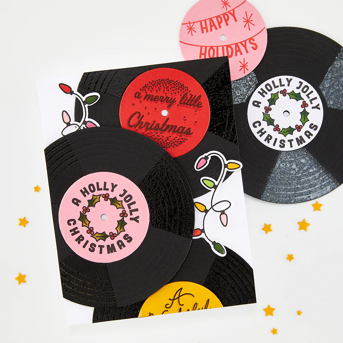 Hero Arts - Drop the Needle Stencil Set