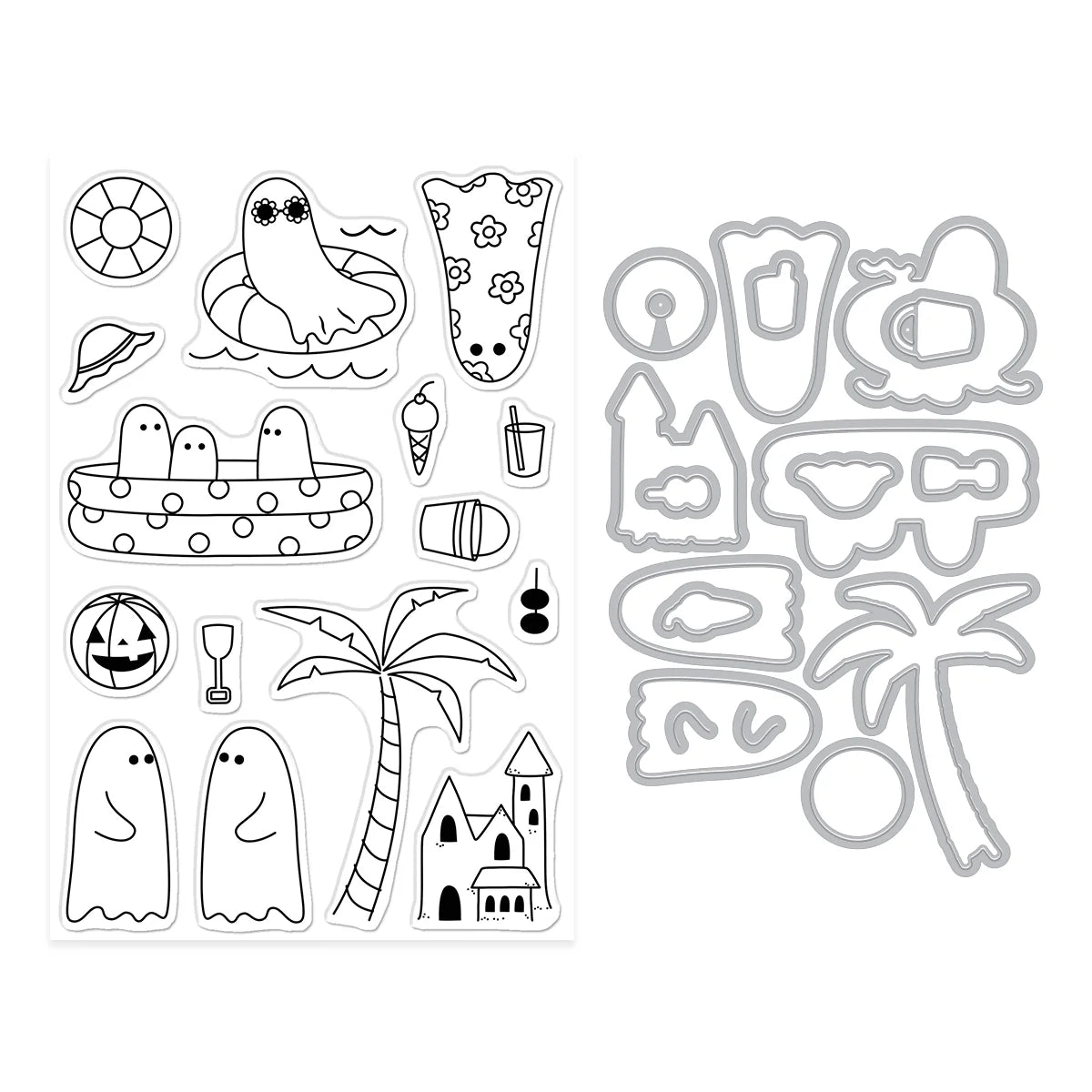 Hero Arts - Beach Boos Stamp & Cut Bundle