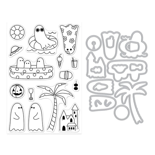 Hero Arts - Beach Boos Stamp & Cut Bundle