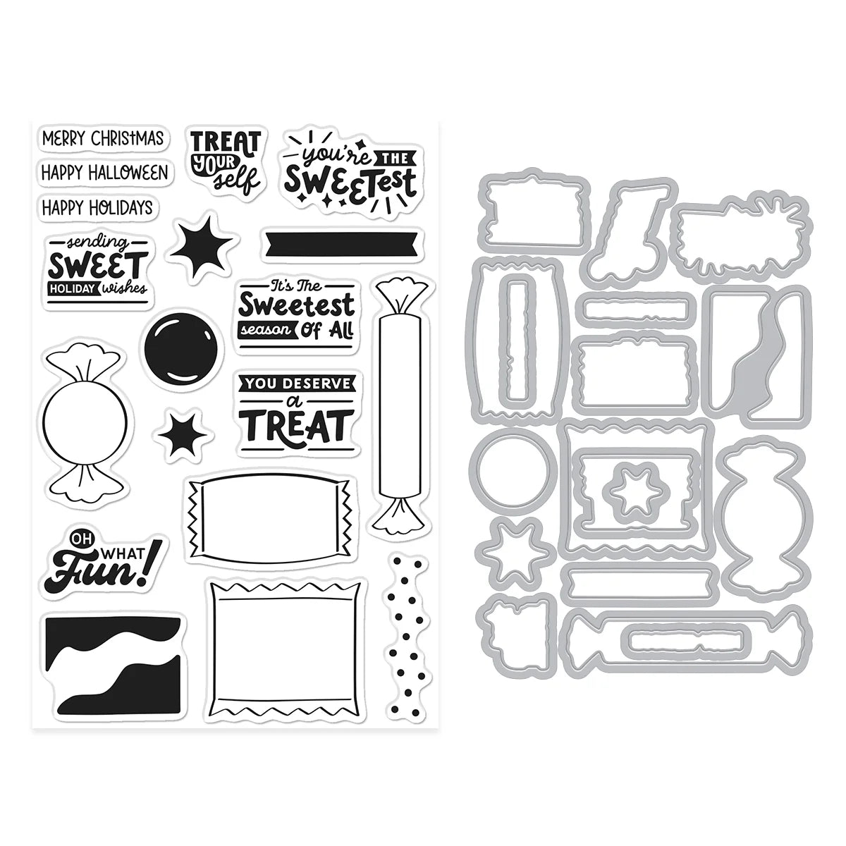 Hero Arts - Candy Wrappers Stamp & Die Bundle