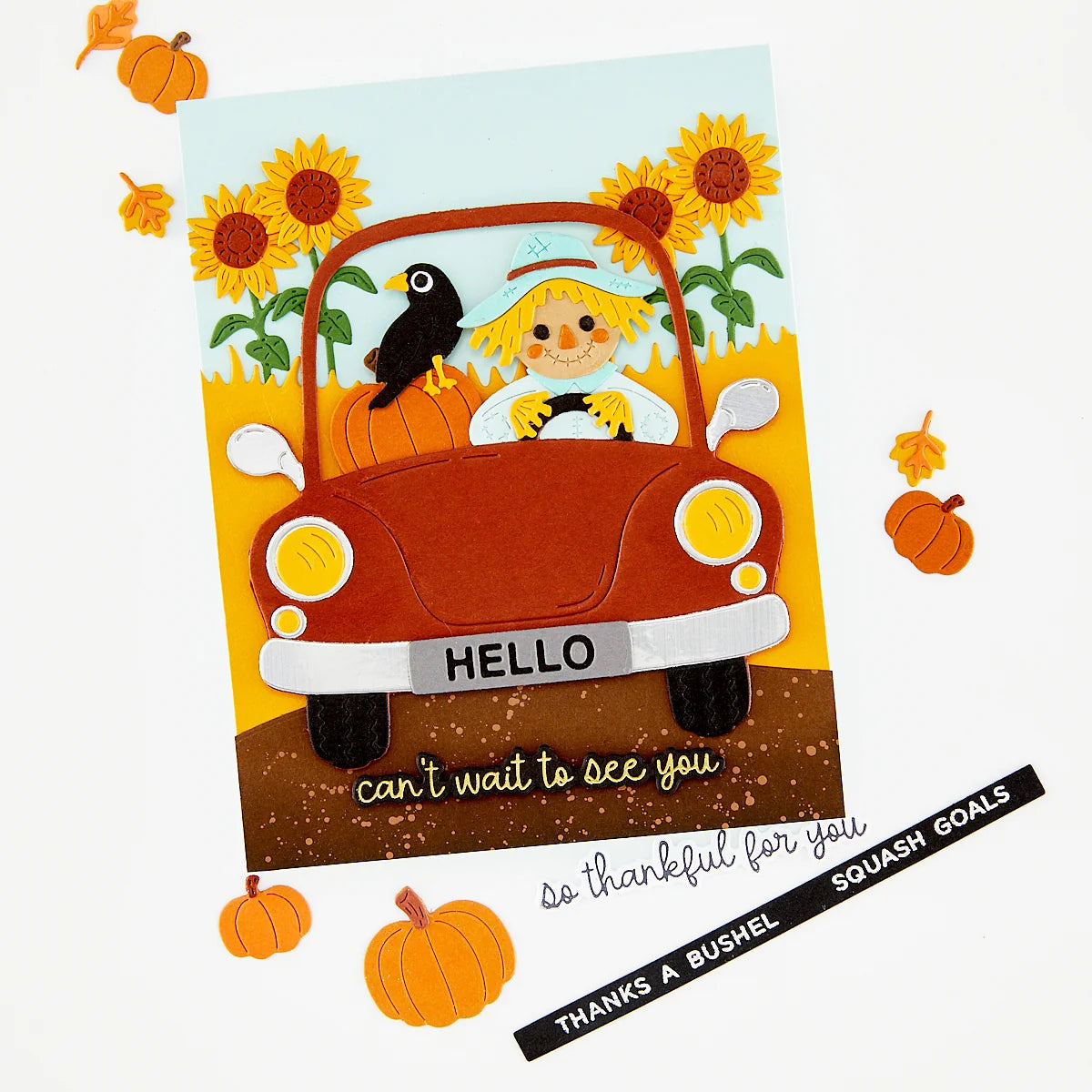 Hero Arts - Fall Words Letterpress + Foil & Cut