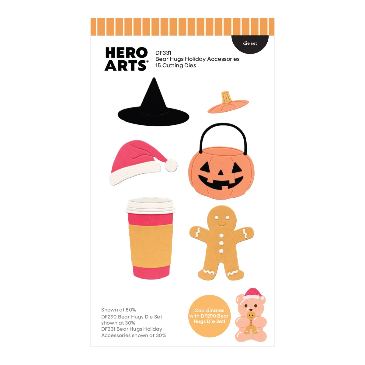 Hero Arts - Bear Hugs Holiday Accessories Die Set