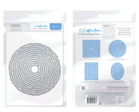 Tonic - Stitched Deckle Layering Die Set - Circles **Crafter's Home Exclusive**