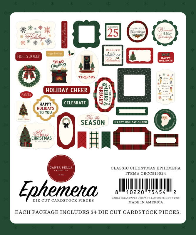 Carta Bella - Classic Christmas - Ephemera