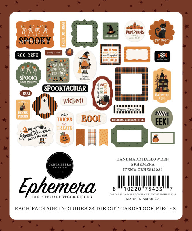 Carta Bella - Handmade Halloween - Ephemera