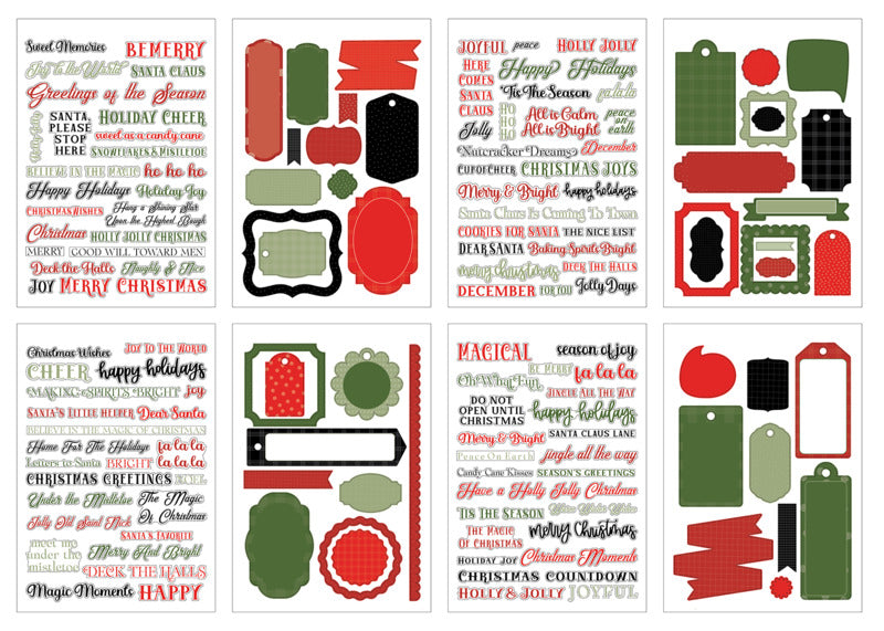 Echo Park - Sticker Book - Christmas Phrases