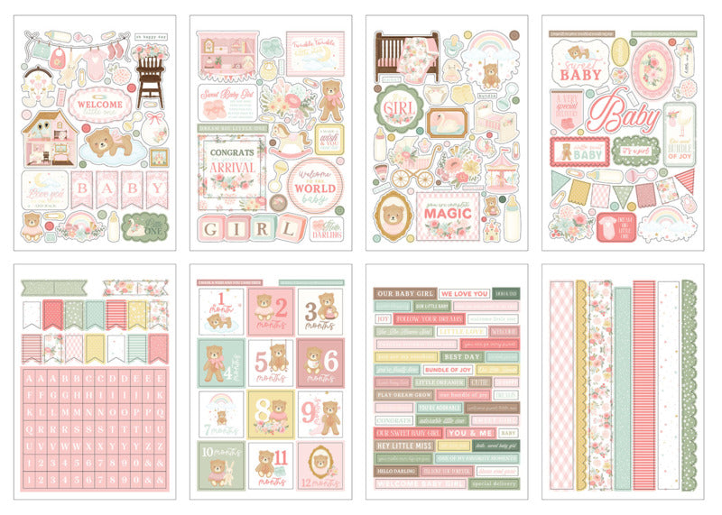 Carta Bella - Little Lullabies Baby Girl - Sticker Book