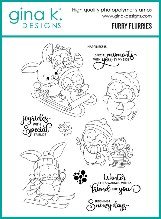 Gina K. - Furry Flurries Stamp & Die Bundle
