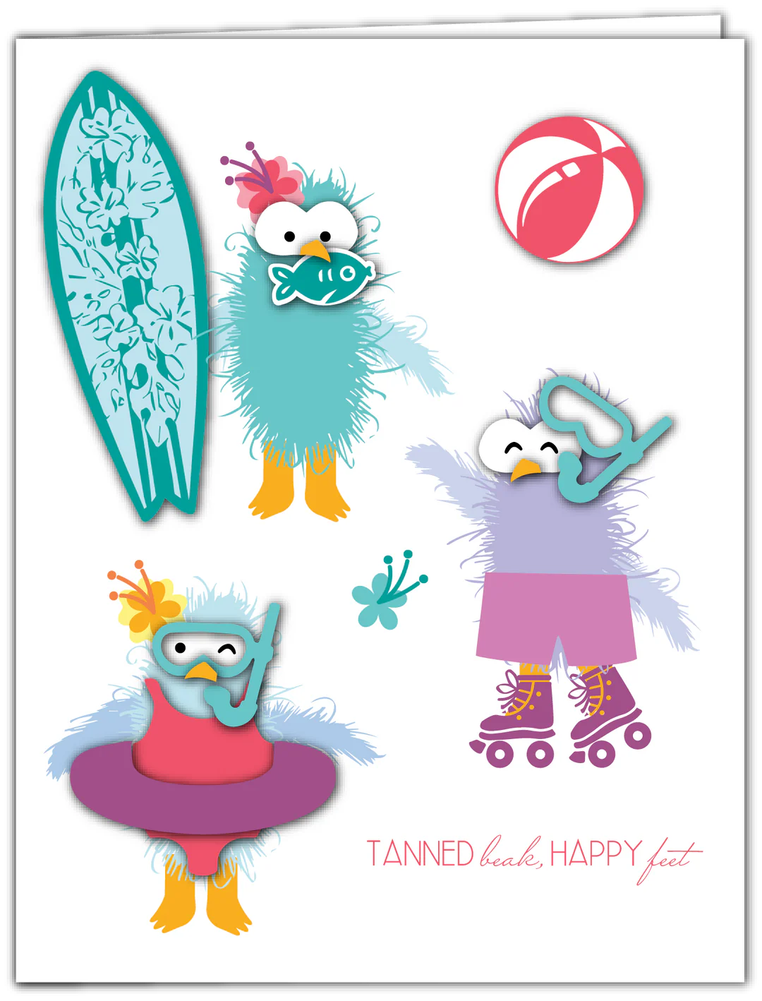 LDRS - Fuzzy Wuzzies Beach Bum Add-On Stamp & Die Bundle
