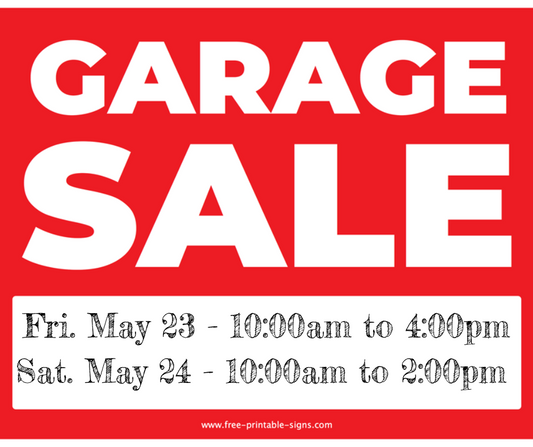 Garage Sale Vendor - MAY 2025