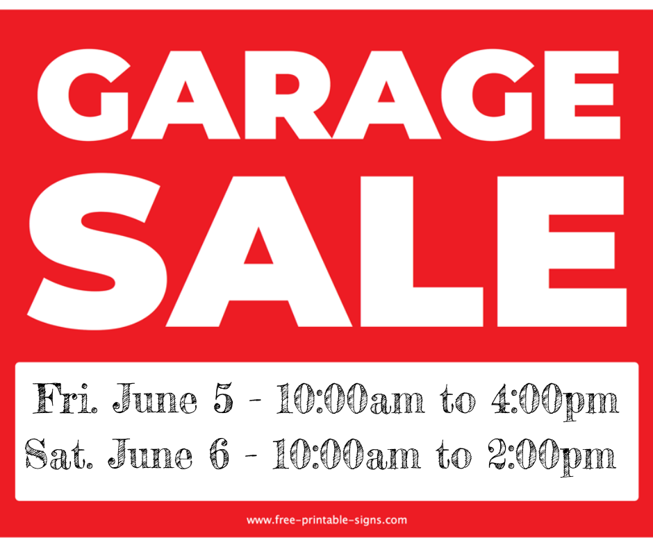 Garage Sale Vendor - JUNE 2026