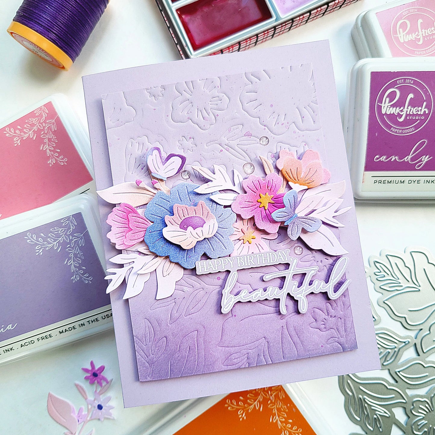 Pinkfresh - Golden Poppies Die & Stencil Bundle