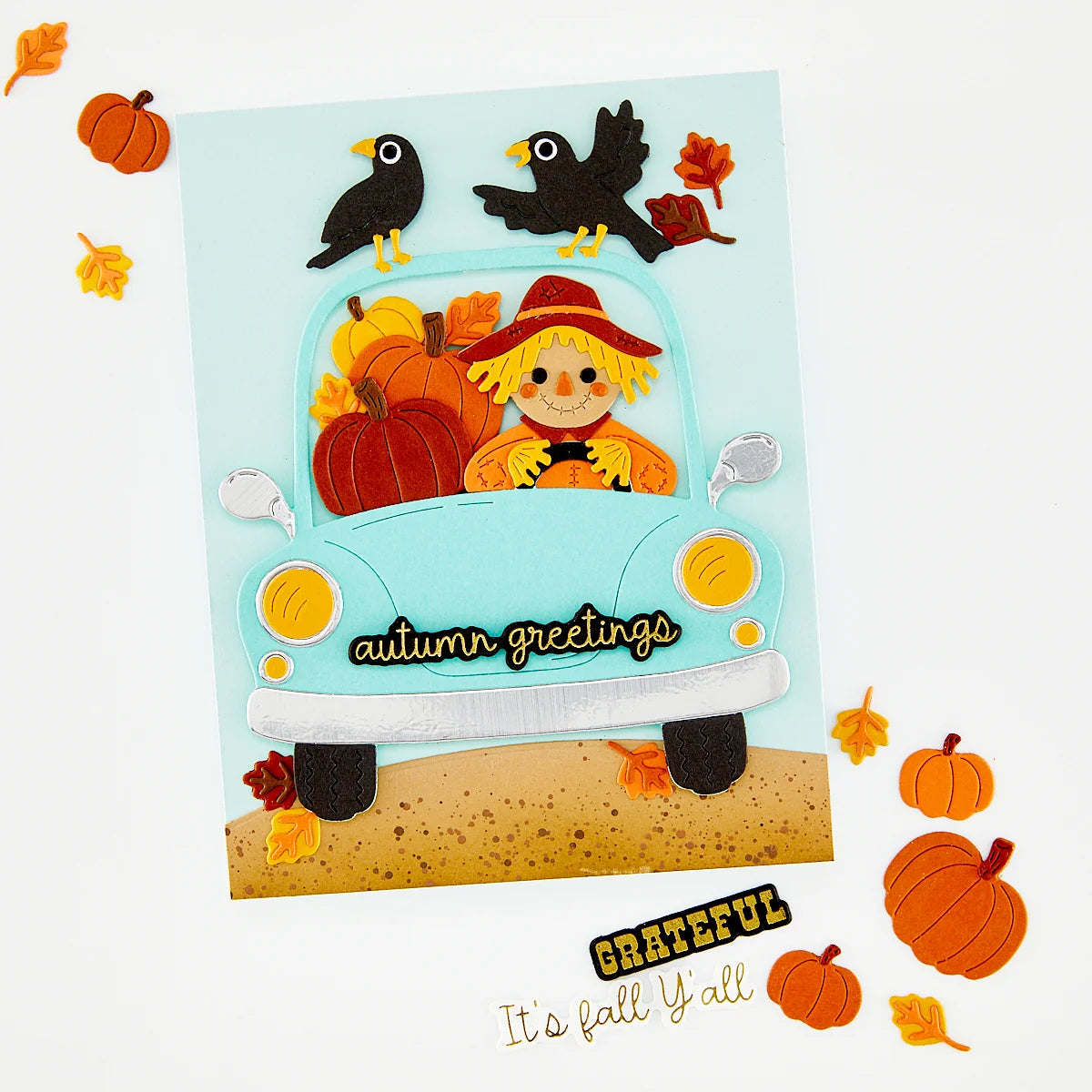 Hero Arts - Fall Words Letterpress + Foil & Cut