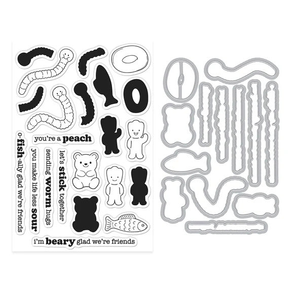 Hero Arts - Let's Stick Together Stamp & Cut Bundle