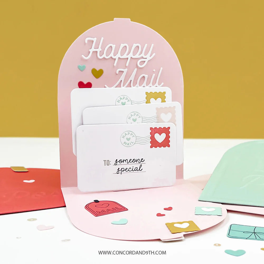 Concord & 9th - Happy Mail Stamp, Die & Embossing Folder Bundle