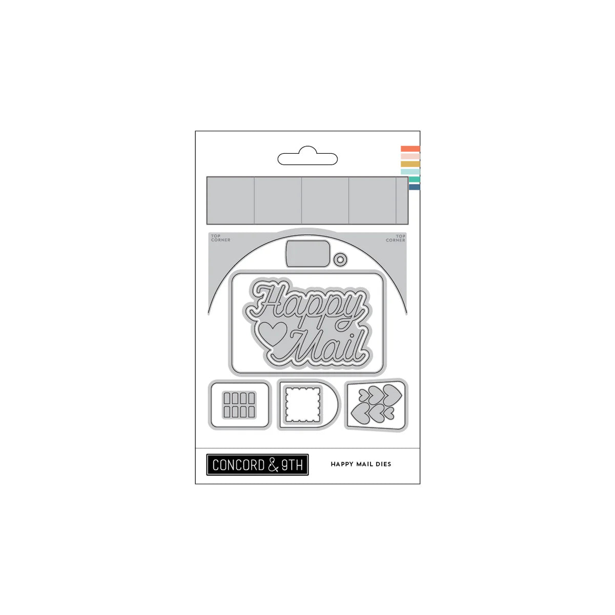 Concord & 9th - Happy Mail Stamp, Die & Embossing Folder Bundle