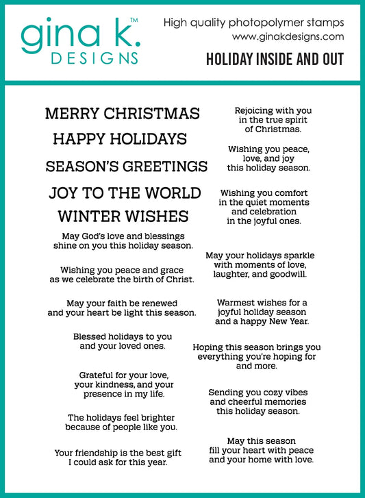 Gina K. - Holiday Inside and Out Stamp Set