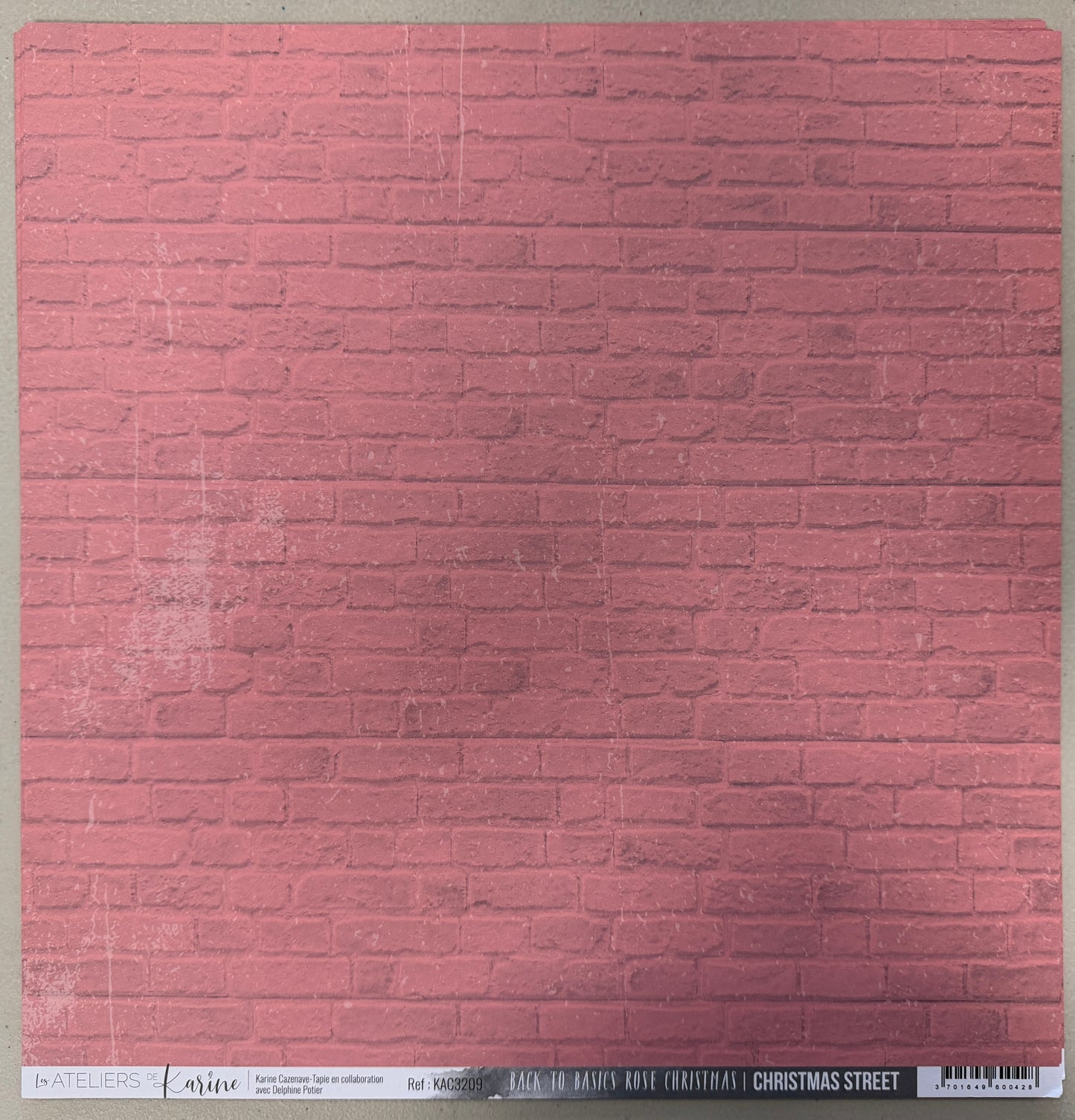 Les Ateliers de Karine - Christmas Street - Solid Cardstock: Rose