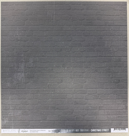 Les Ateliers de Karine - Christmas Street - Solid Cardstock: Gris