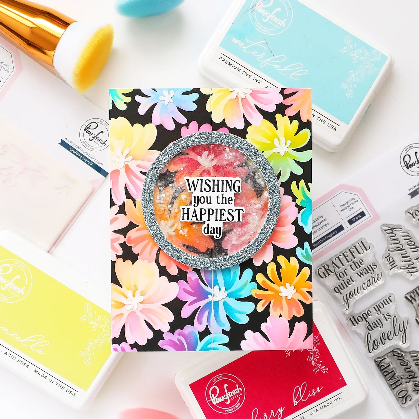 Pinkfresh - Petal Pop Stencil Set
