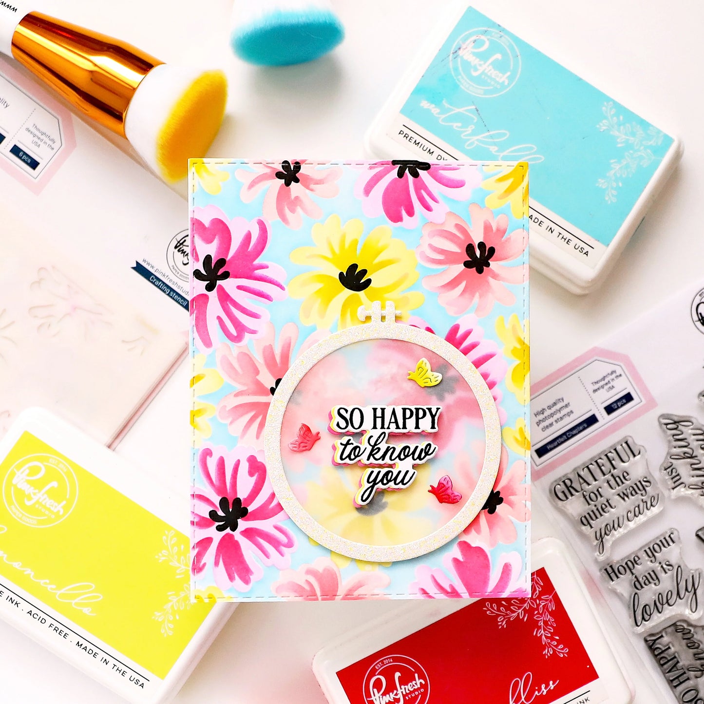 Pinkfresh - Petal Pop Stencil Set