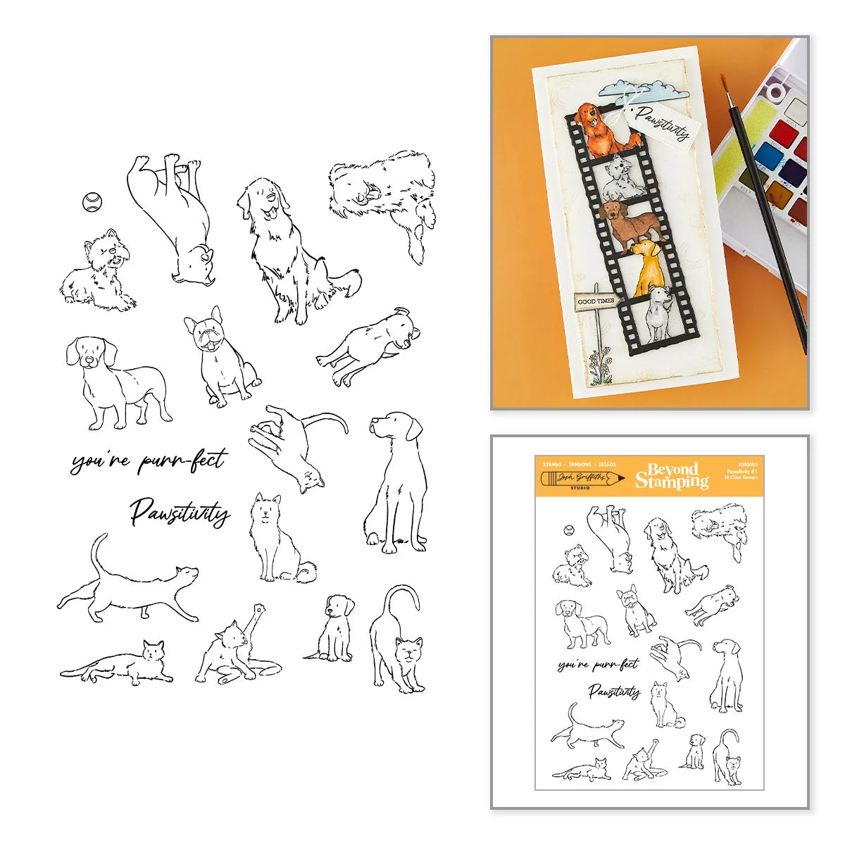 Beyond Stamping - Pawsitivity #1 Stamp Set by Josh Griffiths