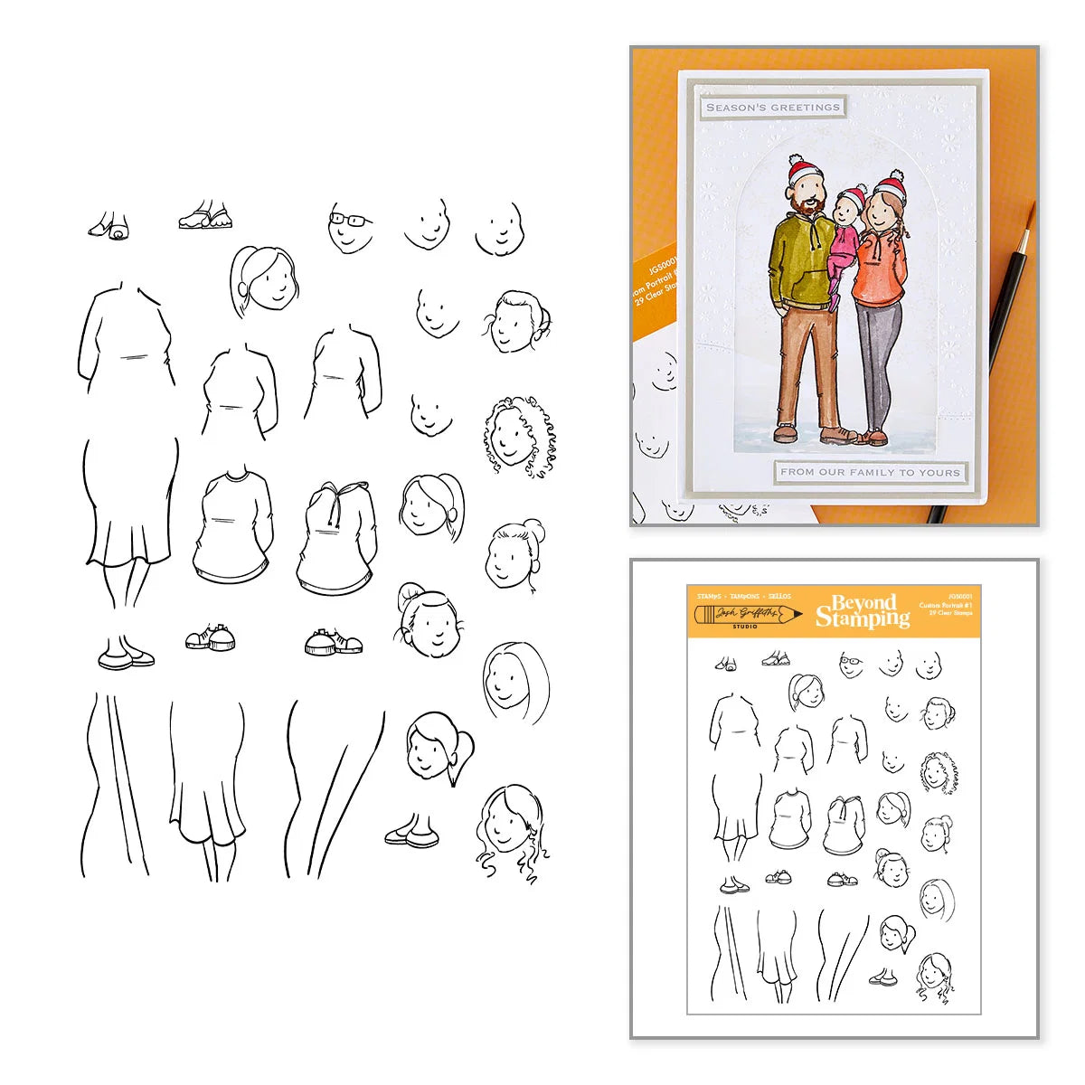 Beyond Stamping - Custom Portrait #1 Stamp Set by Josh Griffiths