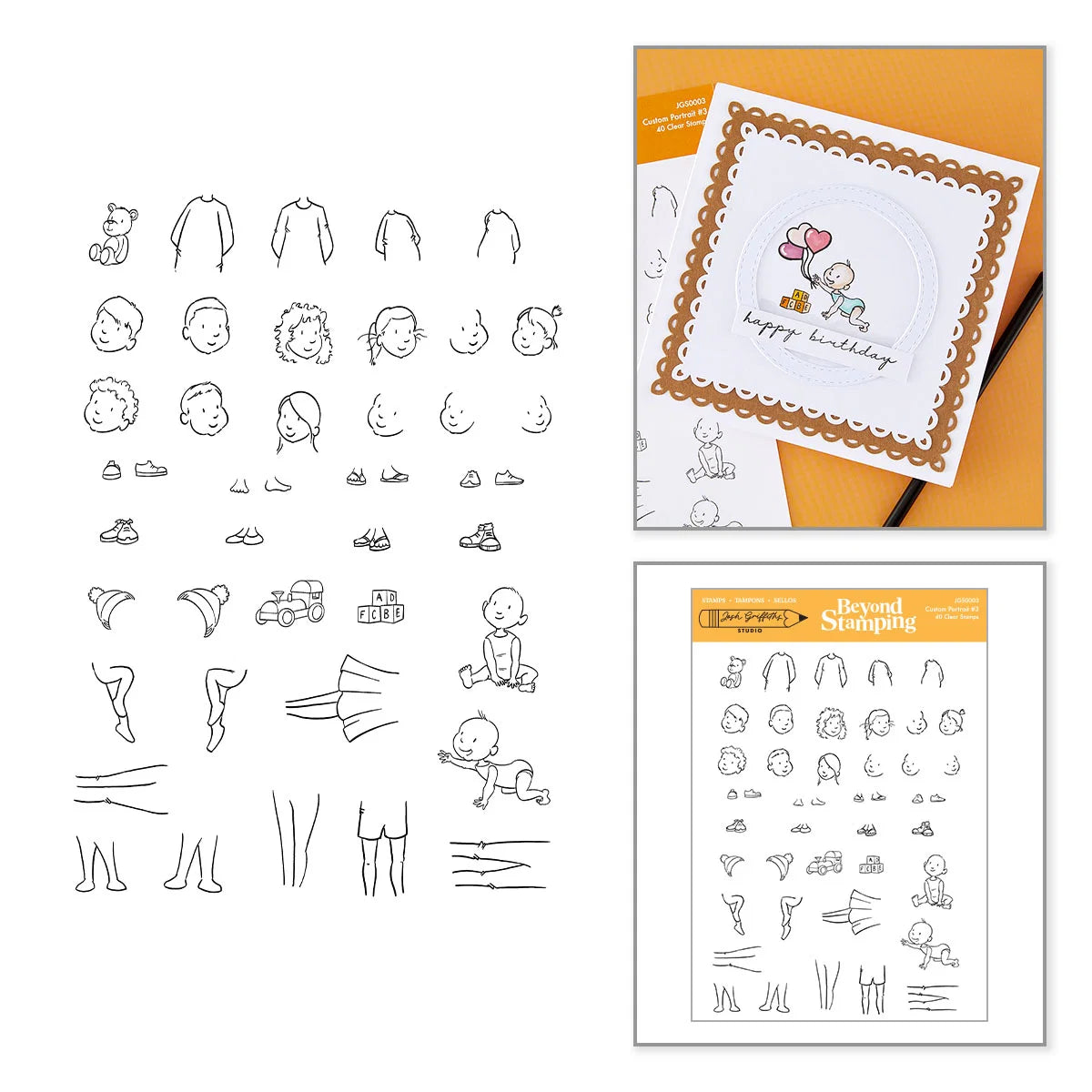 Beyond Stamping - Custom Portrait #3 Stamp Set by Josh Griffiths