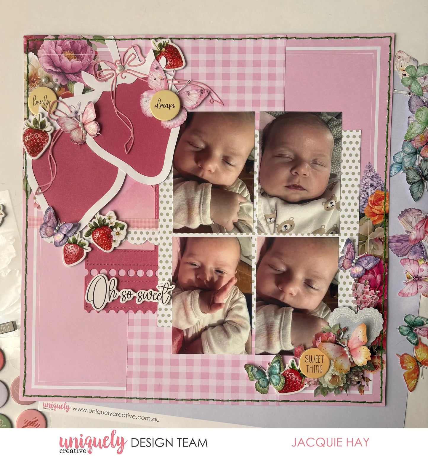 Uniquely Creative - Oh So Lovely - Little Happy Things Chipboard Stickers