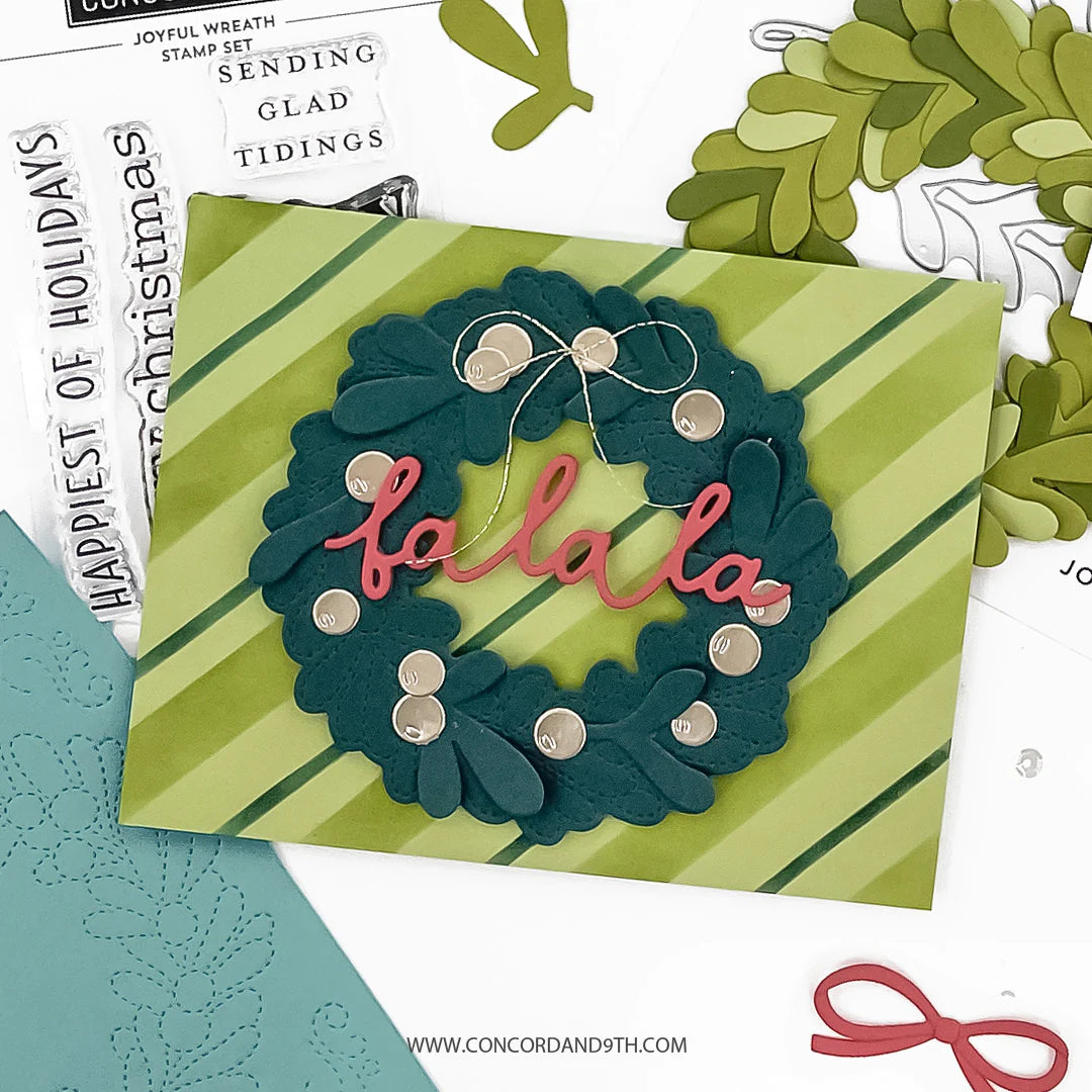 Concord & 9th - Joyful Wreath Stamp & Die Bundle