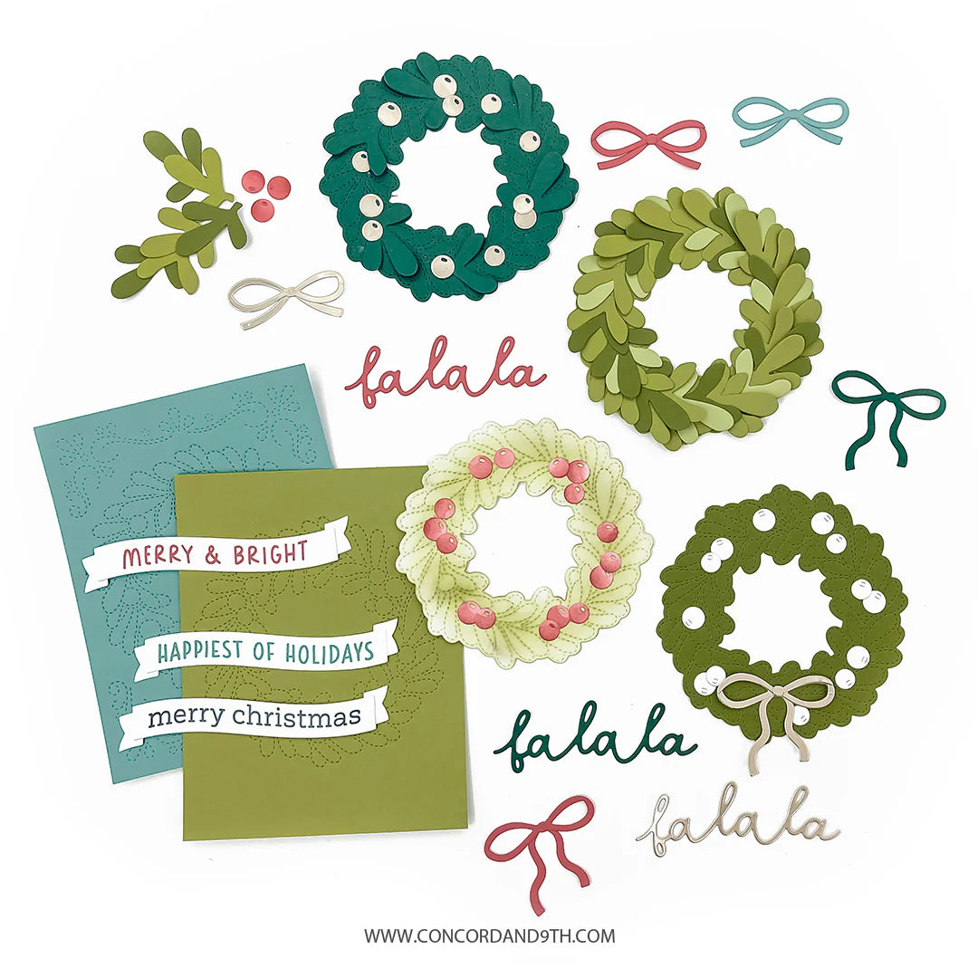 Concord & 9th - Joyful Wreath Stamp & Die Bundle